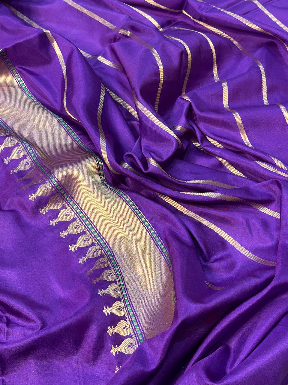 Pink Banarasi Katan Tissue Silk Handwoven Saree