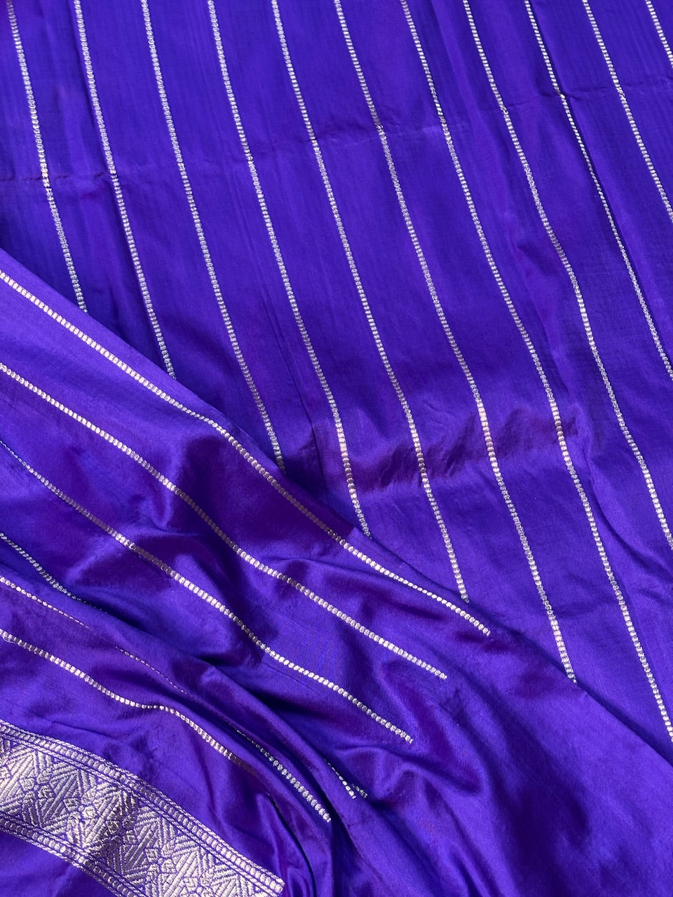 Purple Pure Banarasi Katan Silk Handwoven Saree