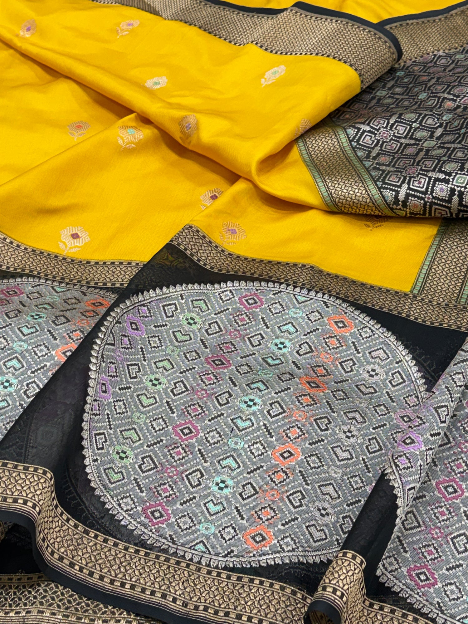 Handwoven Banarasi Pure Katan Silk Iktara Saree