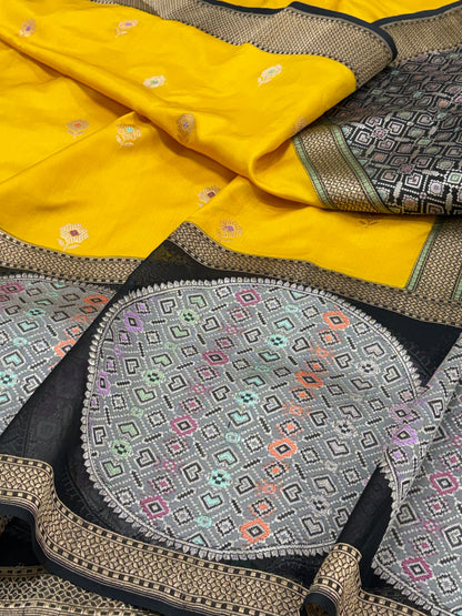 Handwoven Banarasi Pure Katan Silk Iktara Saree