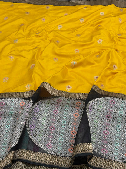 Handwoven Banarasi Pure Katan Silk Iktara Saree