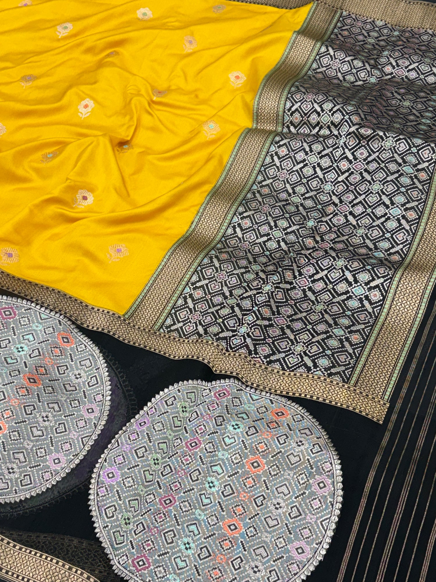 Handwoven Banarasi Pure Katan Silk Iktara Saree