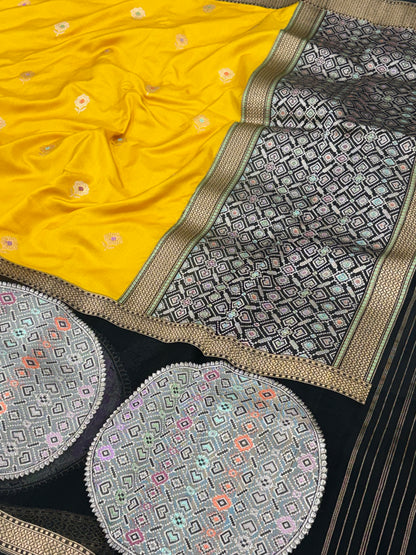 Handwoven Banarasi Pure Katan Silk Iktara Saree
