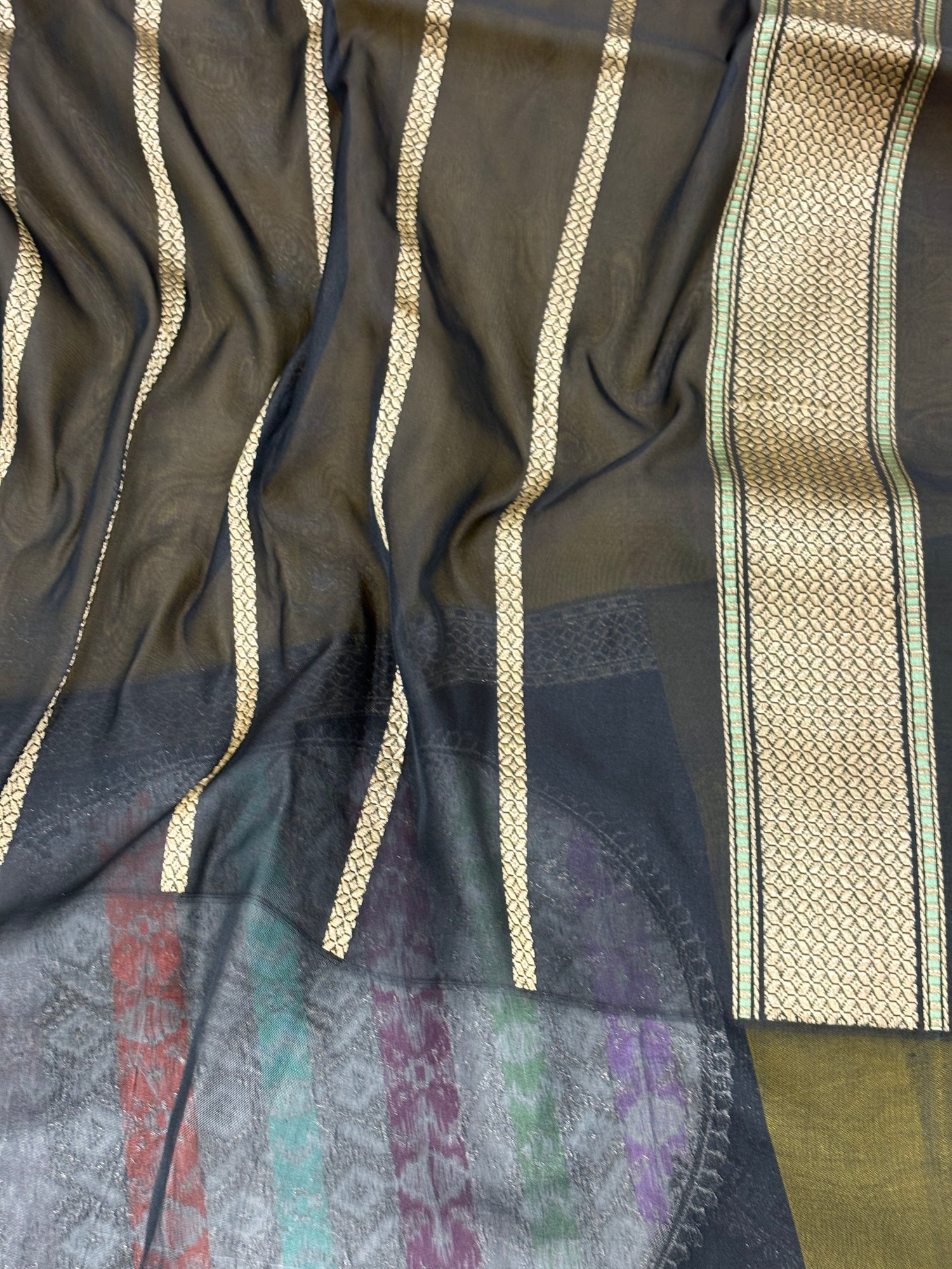 Handwoven Banarasi Pure Katan Silk Iktara Saree