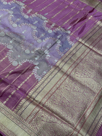 Gold Banarasi Kora Silk Handwoven Saree