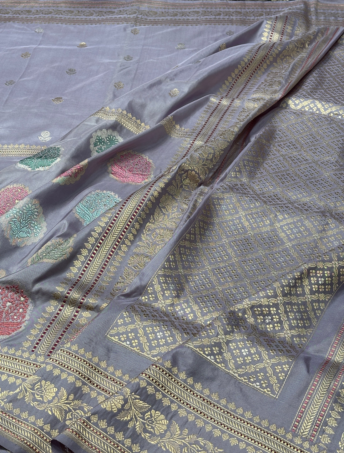 Greay Pure Banarasi Katan Silk Handwoven Saree