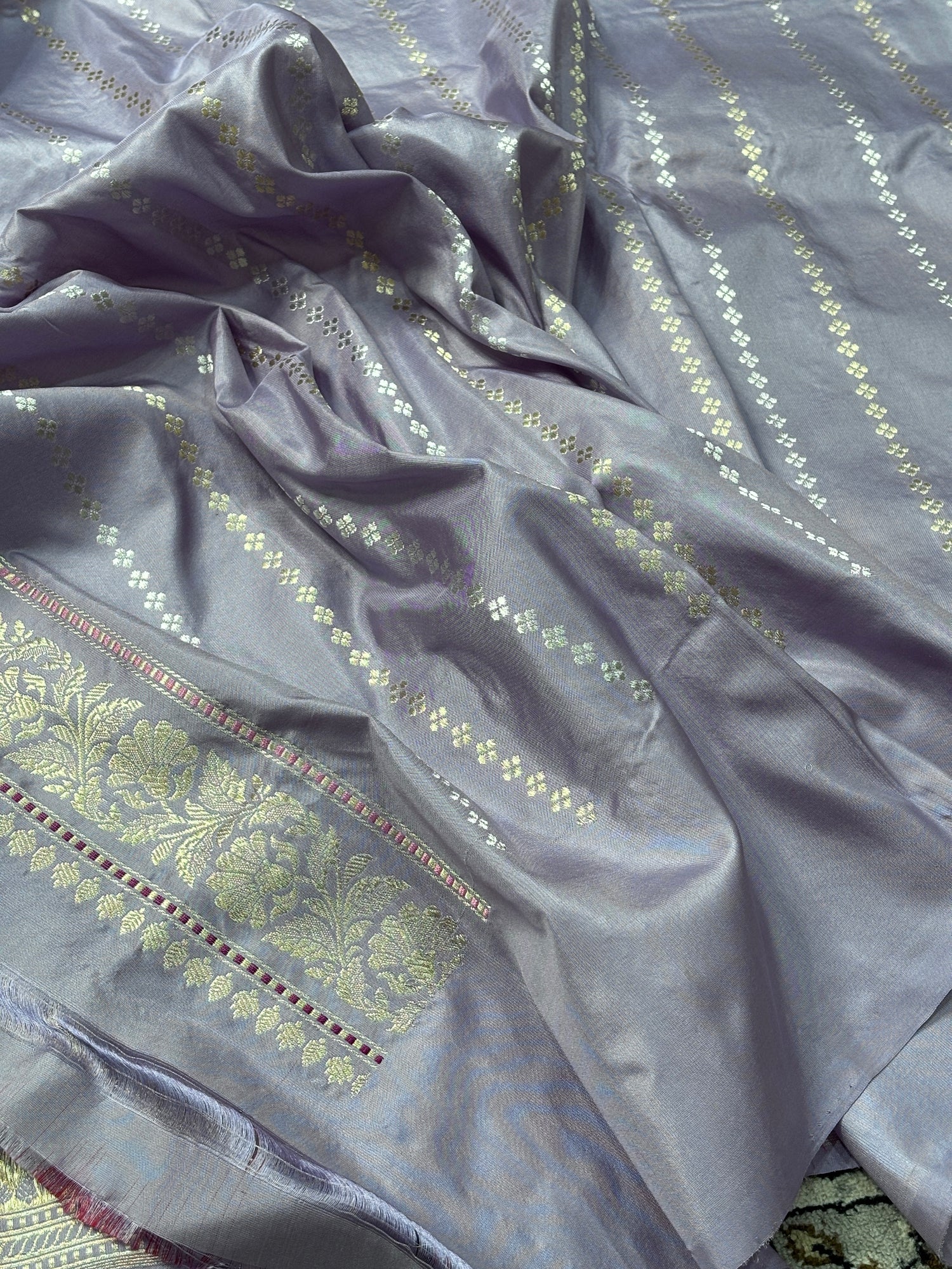 Greay Pure Banarasi Katan Silk Handwoven Saree