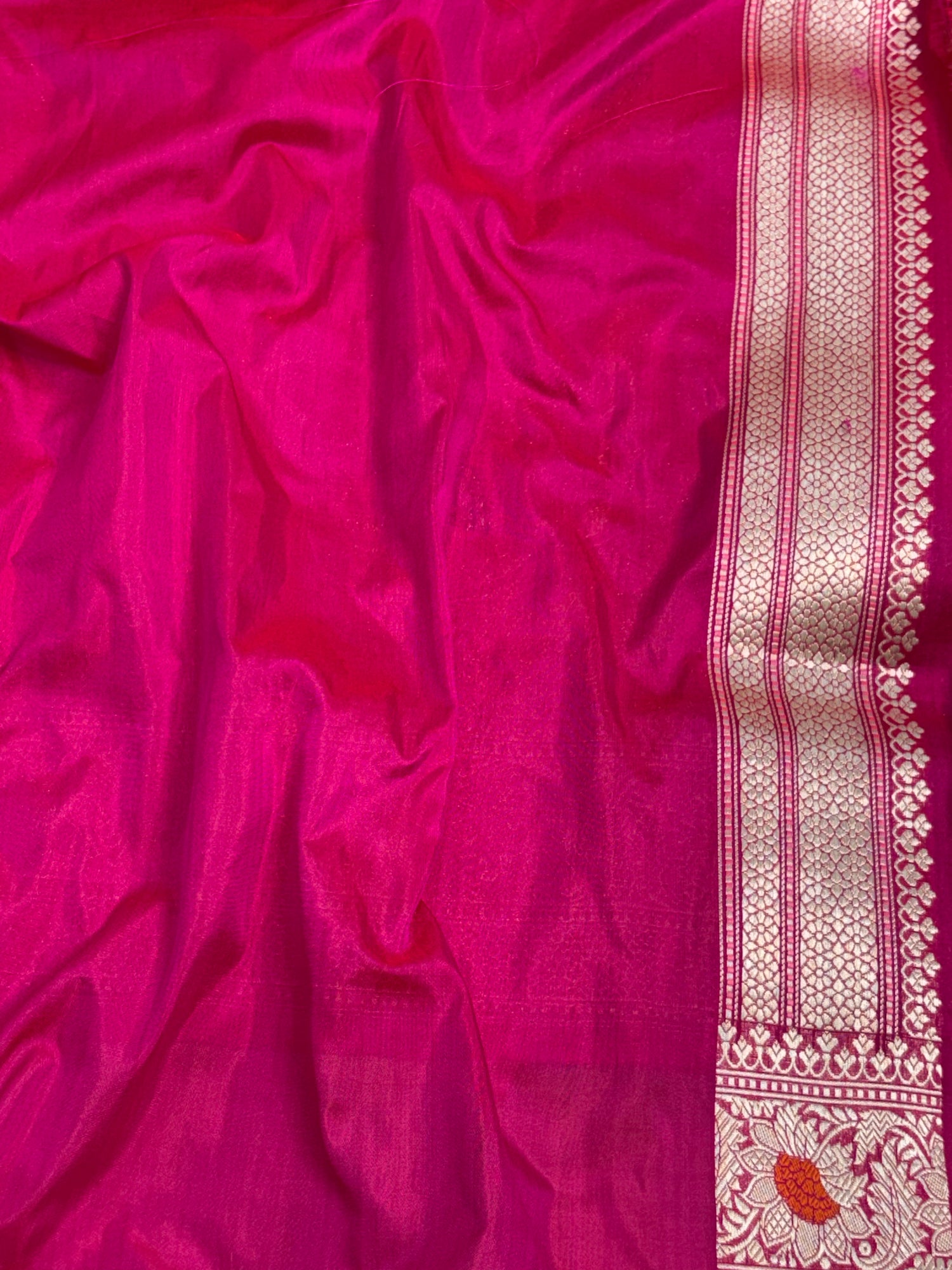 Pink Handwoven Kimkhab Banarasi Pure Silk Brocade Saree