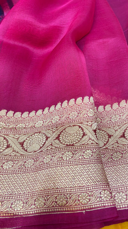 Royal Blue Banarasi Kora Silk Saree