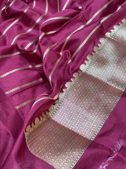 Ivory Banarasi Kora Silk Handwoven Saree