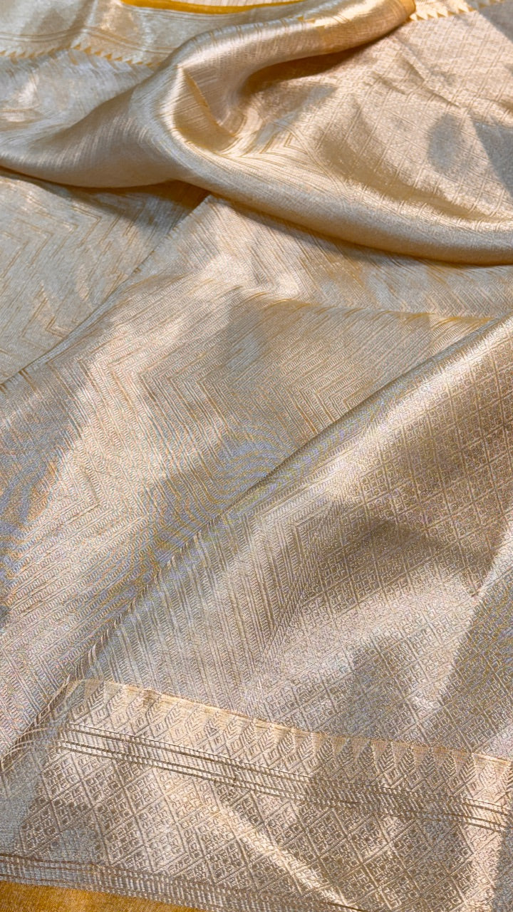 Molten Gold Pure Zari Tissue Saree