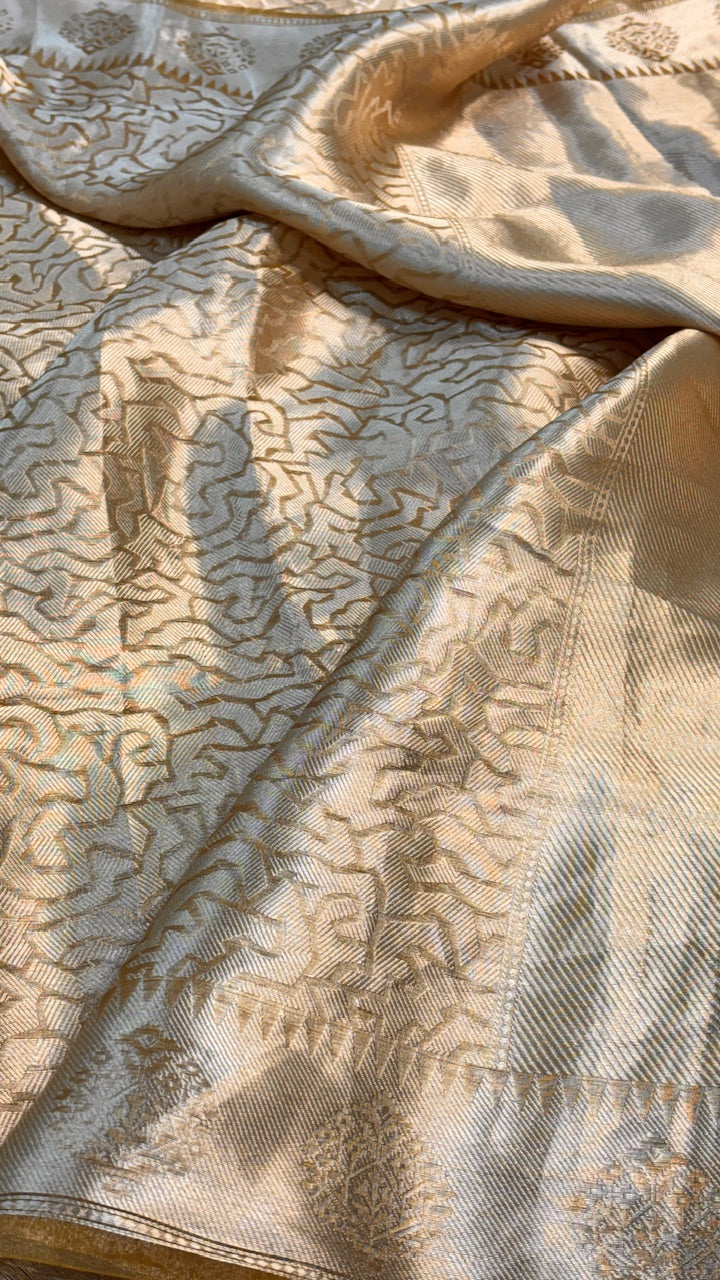 Molten Gold Pure Zari Tissue Saree