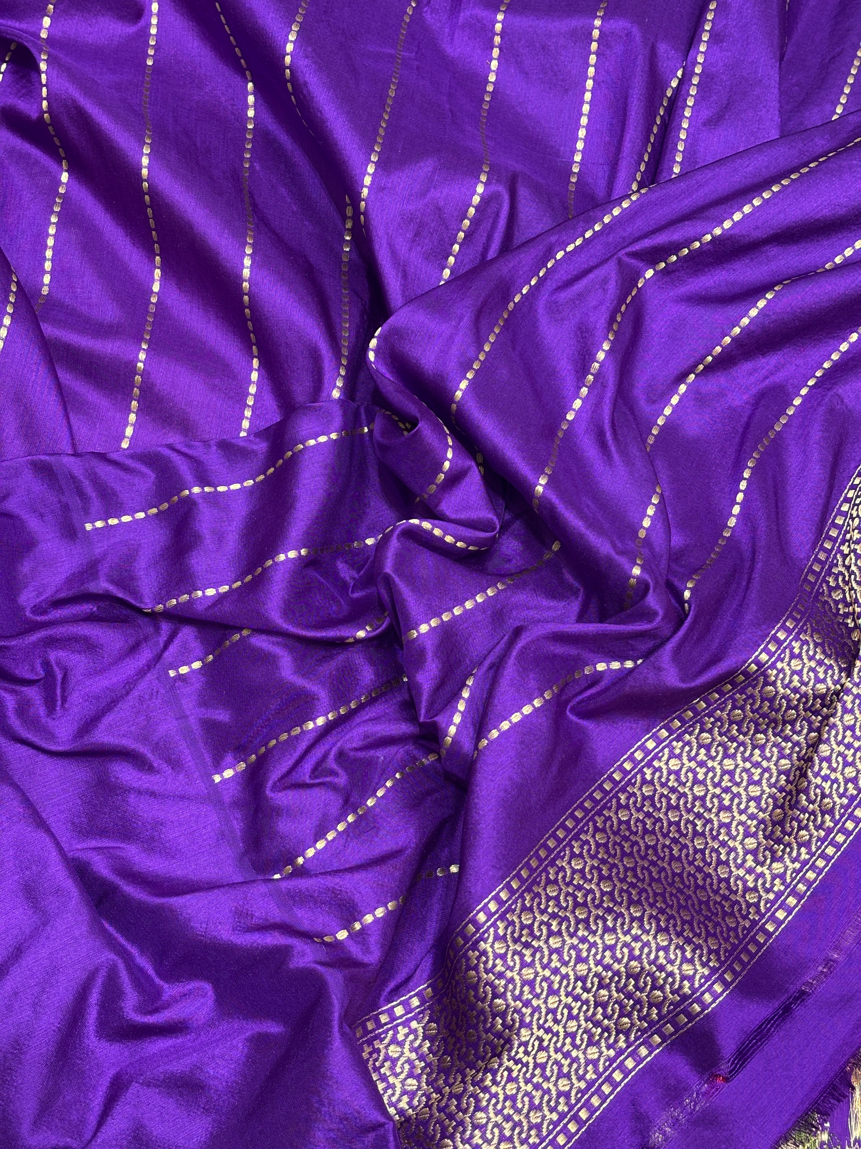 Baby Pink Pure Banarasi Ektara Silk Handwoven Saree