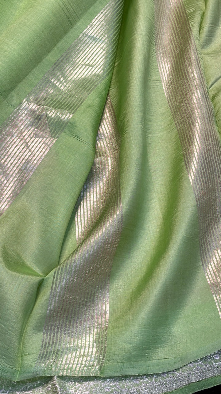 Pink Tissue Brocade Silk Banarasi Handwoven Saree