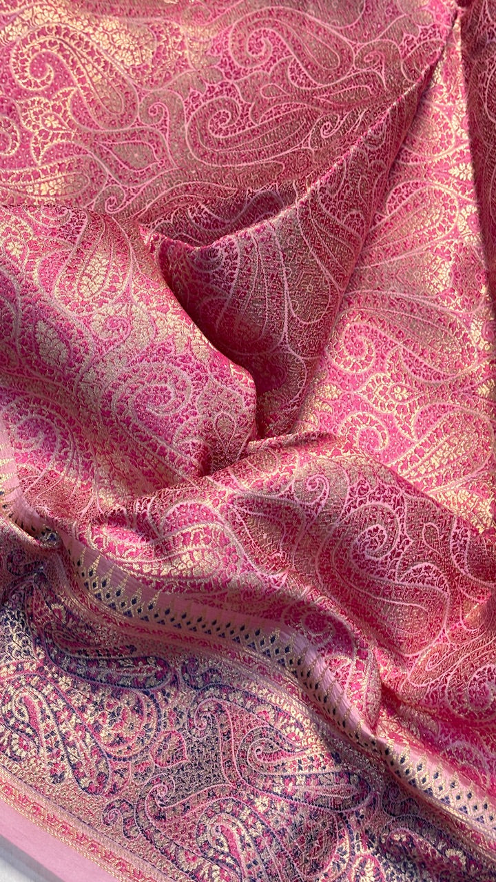 White Raw Mango Banarasi Silk Saree