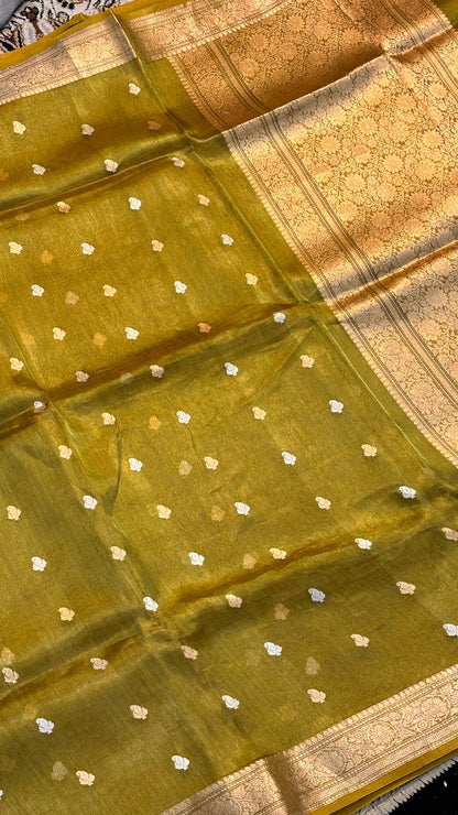 Green Tissue Banarasi Silk Saree