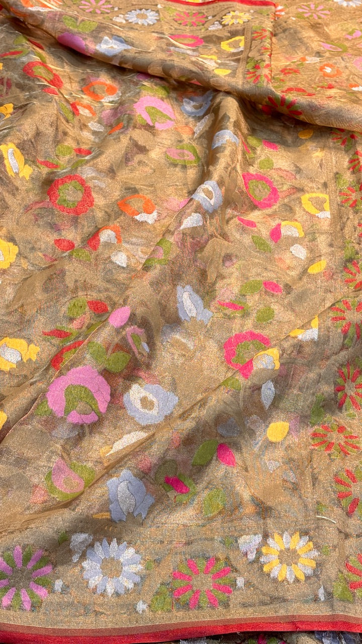 Gold Tissue Banarasi Silk Saree