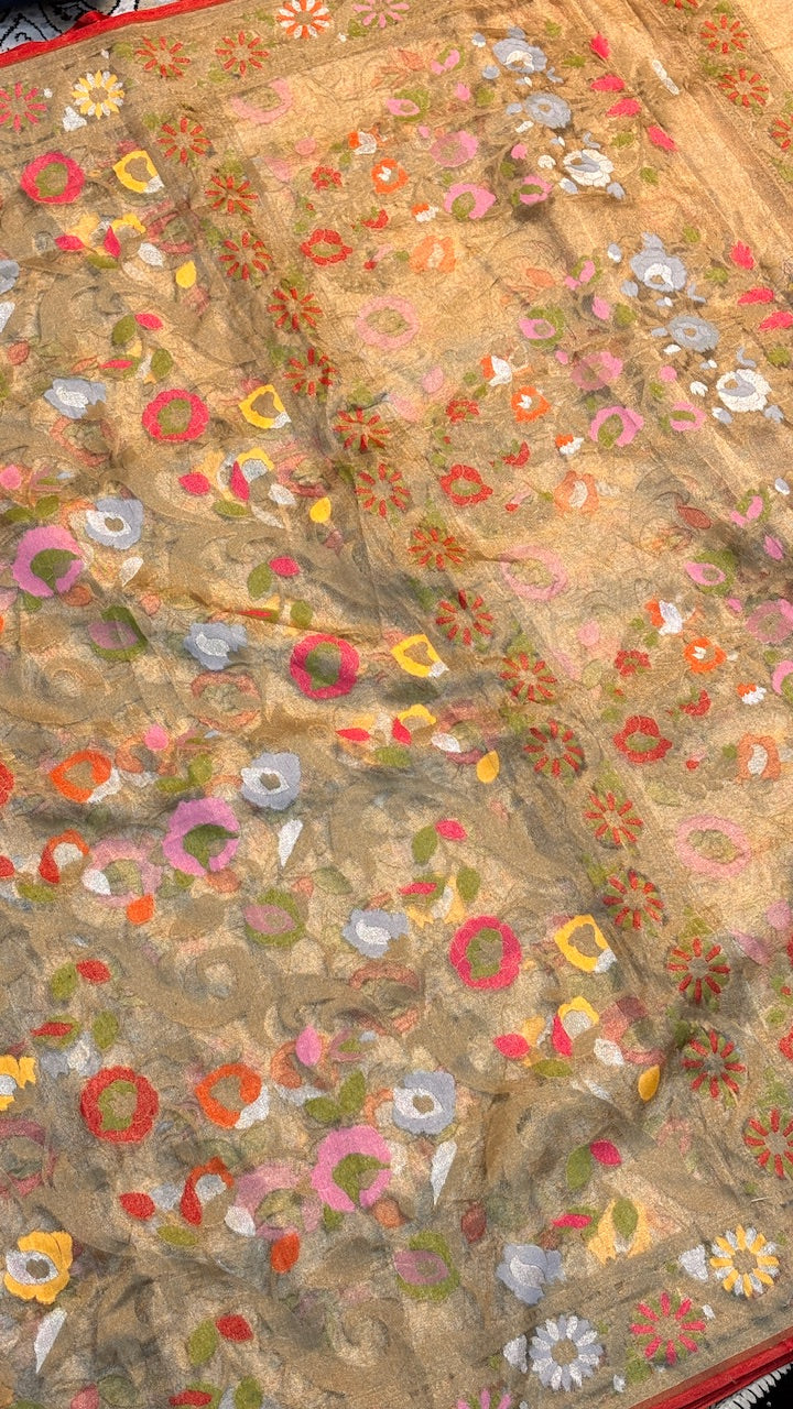 Gold Tissue Banarasi Silk Saree