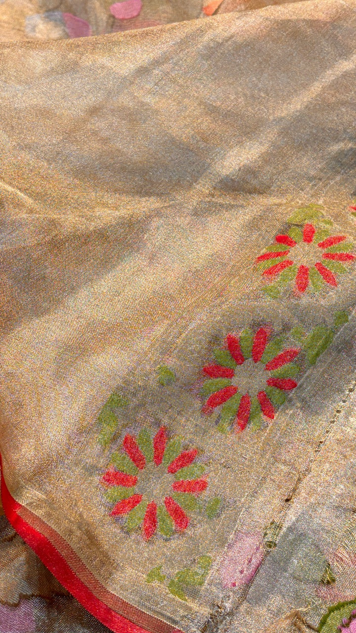 Gold Tissue Banarasi Silk Saree