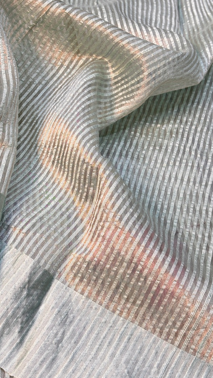 Ivory Tissue Banarasi Silk Saree