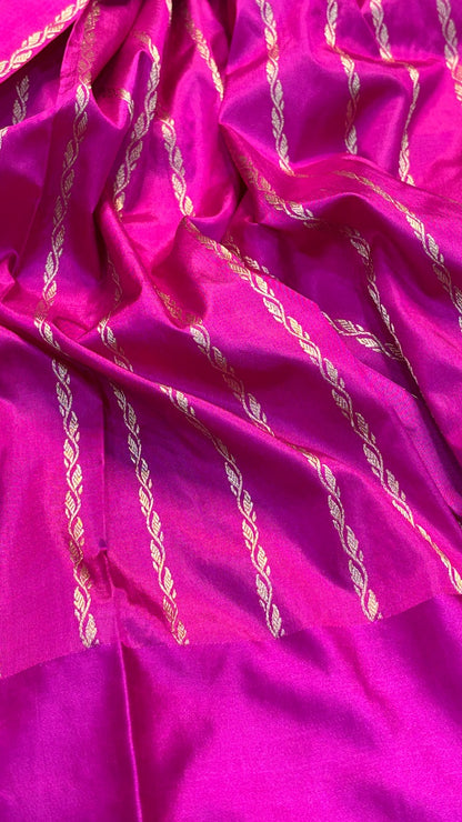 Musterd Yellow Mango Banarasi Katan Silk Handwoven Saree