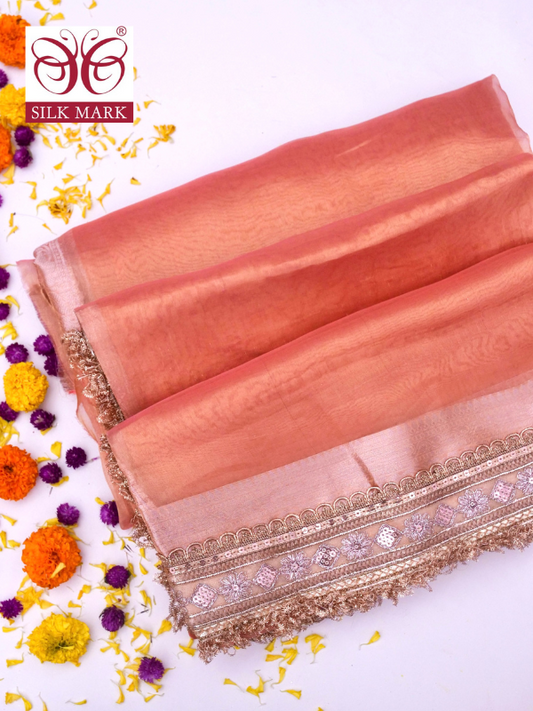 Banarasi Pure Tissue Silk Saree with Brocade Blouse By Kalakari