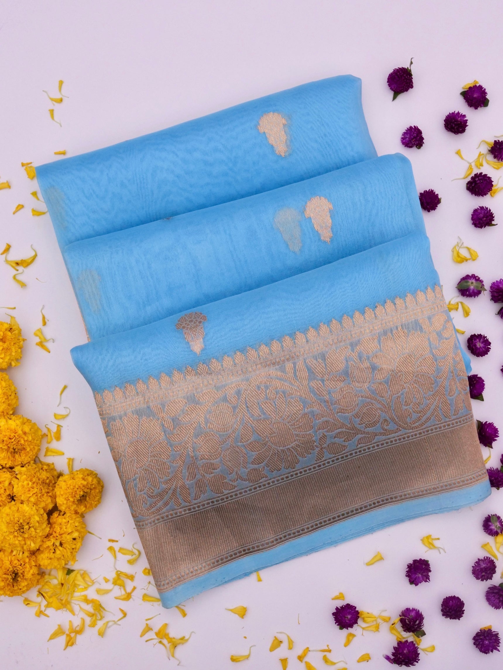 Handloom Banarasi Pure Kora Organza Saree