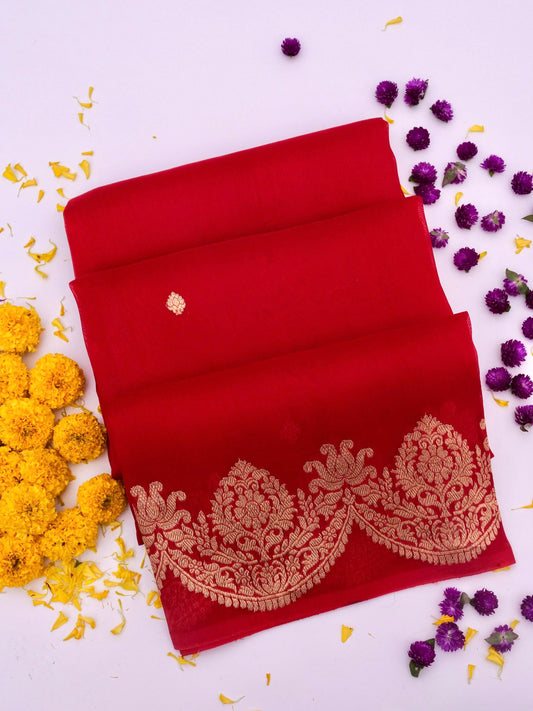 Handloom Banarasi Pure Kora Organza Saree