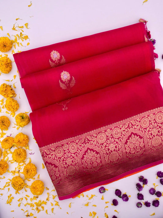 Handloom Banarasi Pure Kora Organza Saree