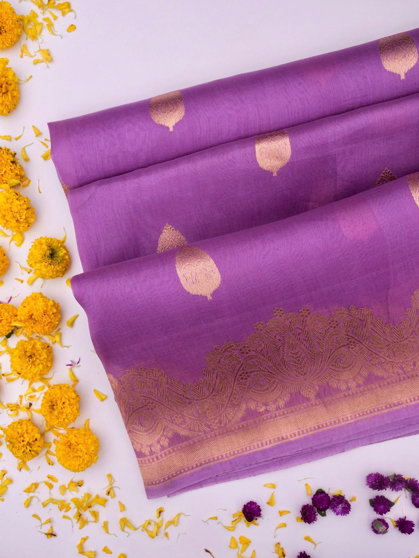 Handloom Banarasi Pure Kora Organza Saree