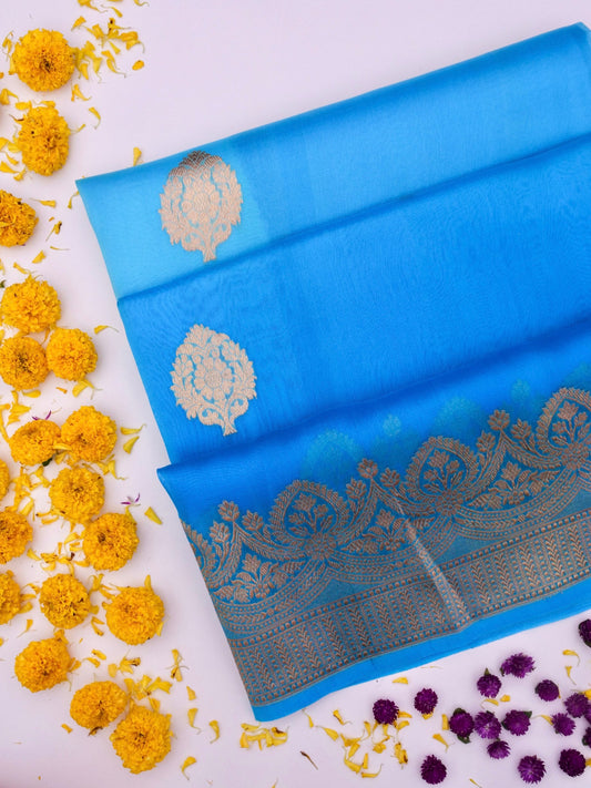 Handloom Banarasi Pure Kora Organza Saree