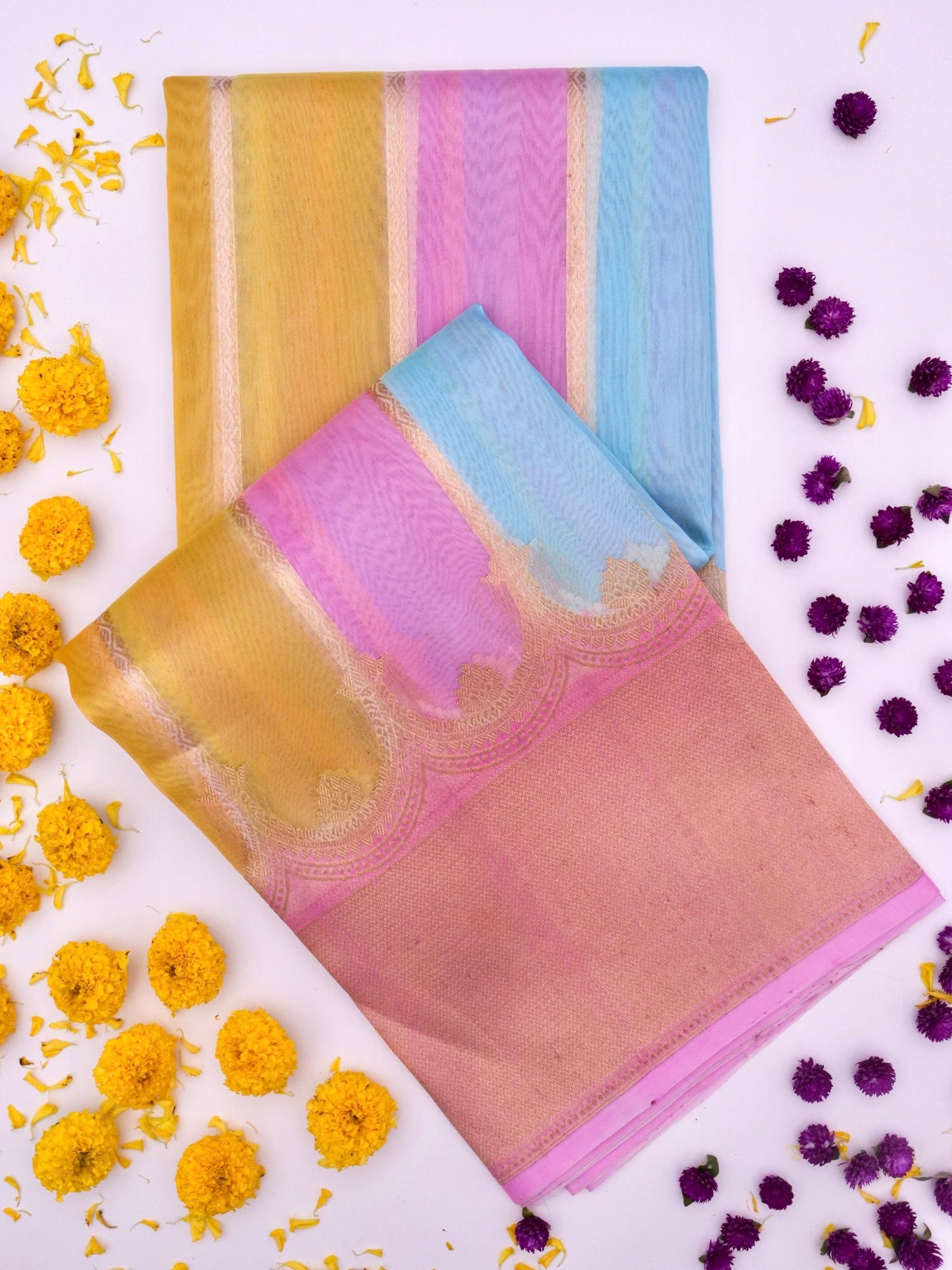 Handloom Banarasi Pure Kora Organza Saree