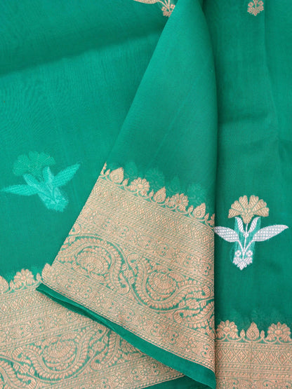 Handloom Banarasi Kora Organza Saree