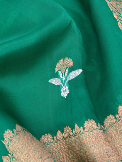 Handloom Banarasi Kora Organza Saree