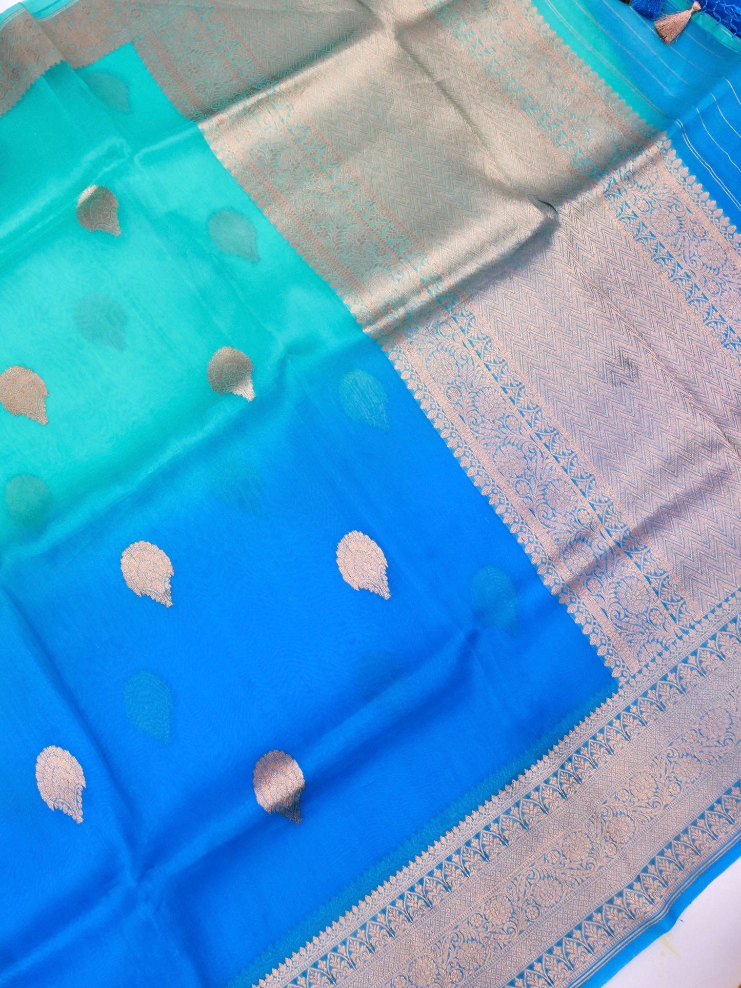 Handloom Banarasi Kora Organza Saree