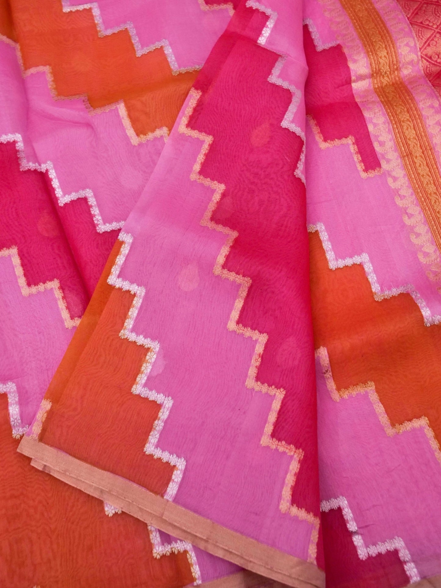 Handloom Banarasi Pure Kora Organza Saree