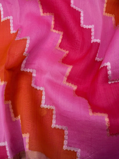 Handloom Banarasi Pure Kora Organza Saree