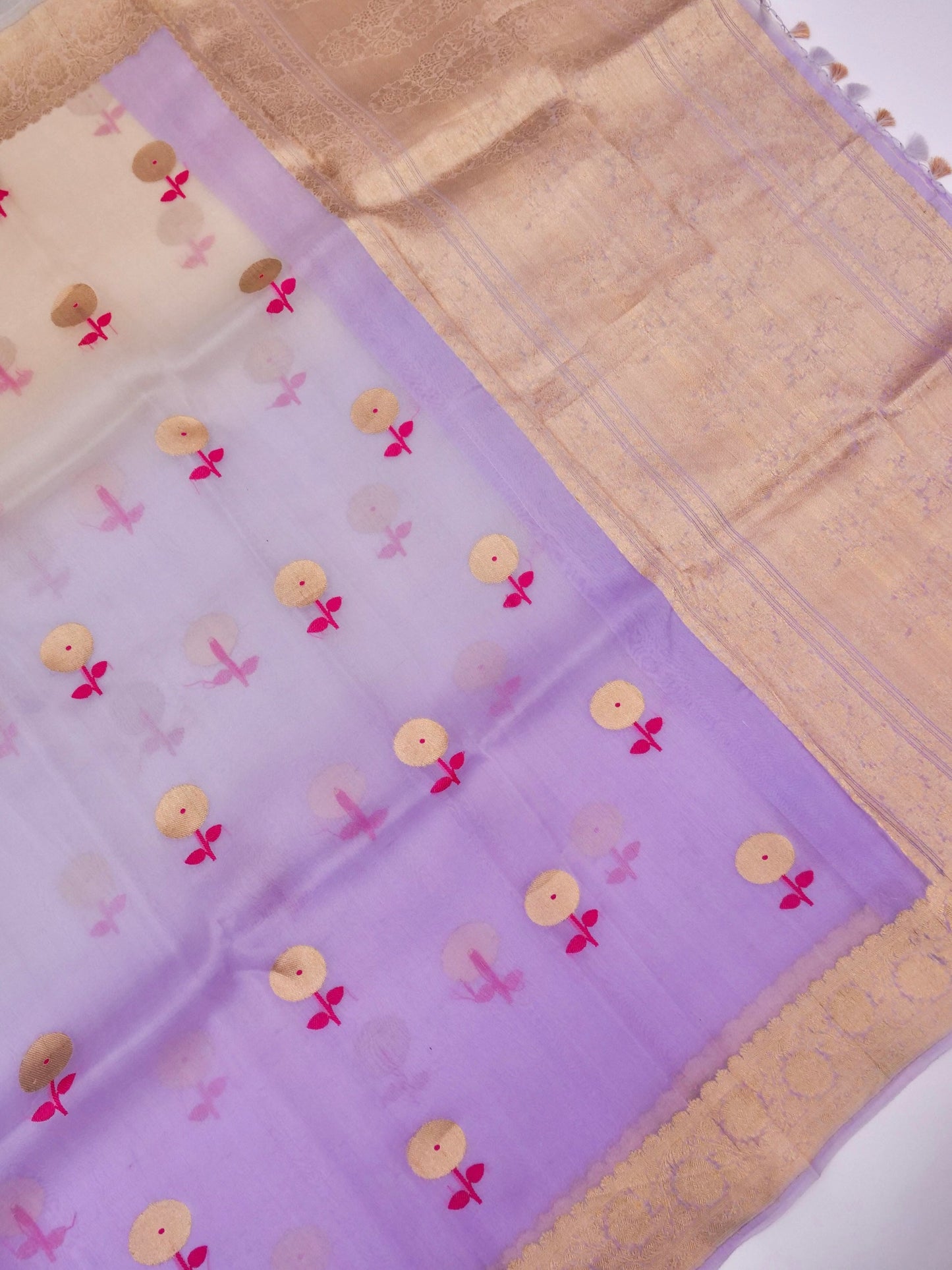 Handloom Banarasi Kora Organza Saree