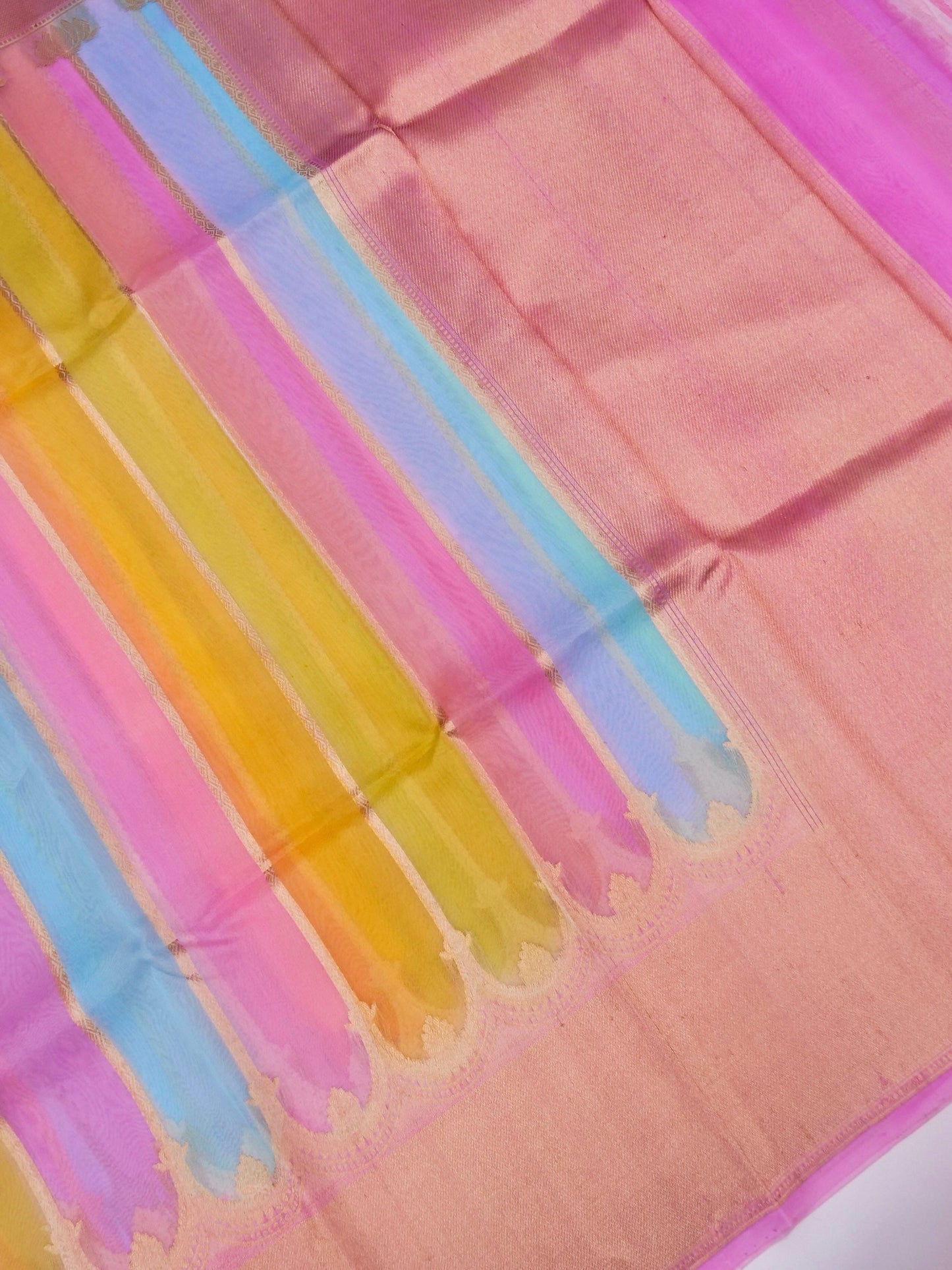 Handloom Banarasi Pure Kora Organza Saree