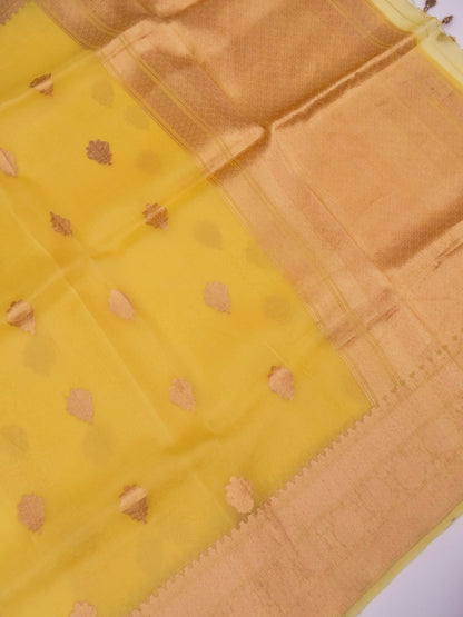 Handloom Banarasi Pure Kora Organza Saree