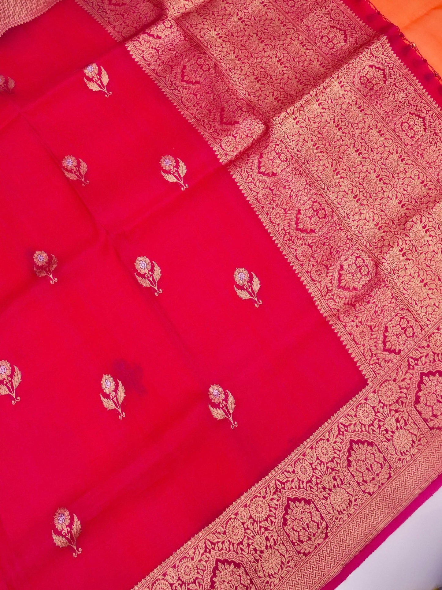 Handloom Banarasi Pure Kora Organza Saree