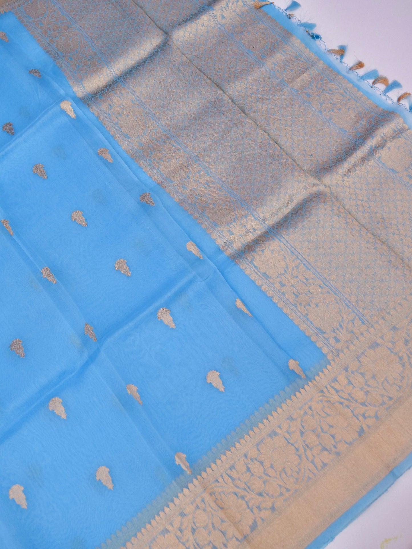 Handloom Banarasi Pure Kora Organza Saree