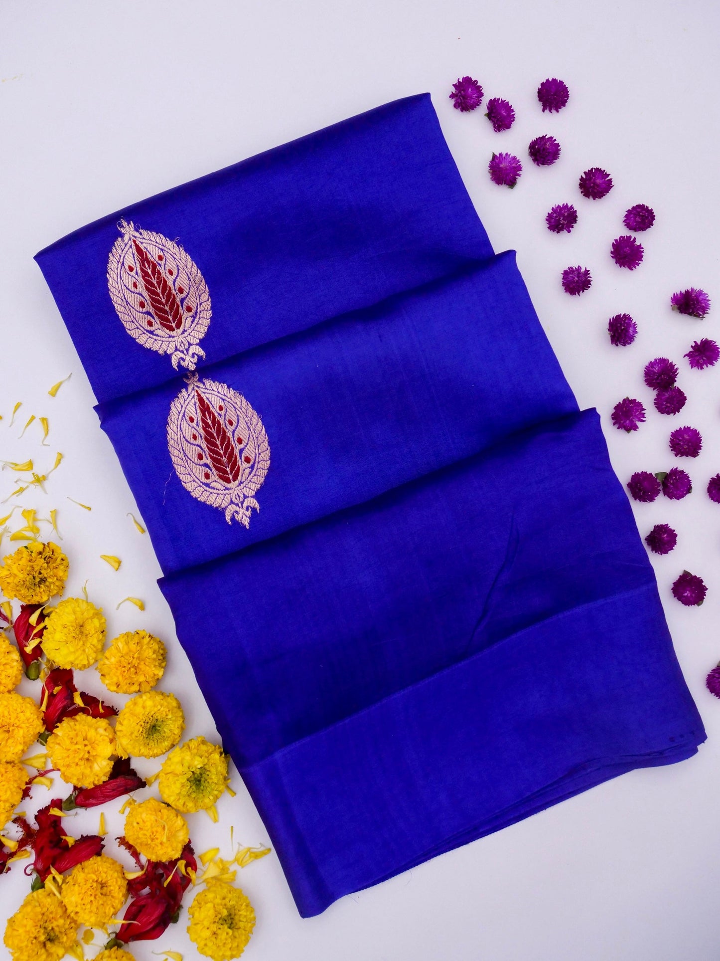 Pure  Banarasi Mango Katan Silk Saree with Kadhwa Buti Work