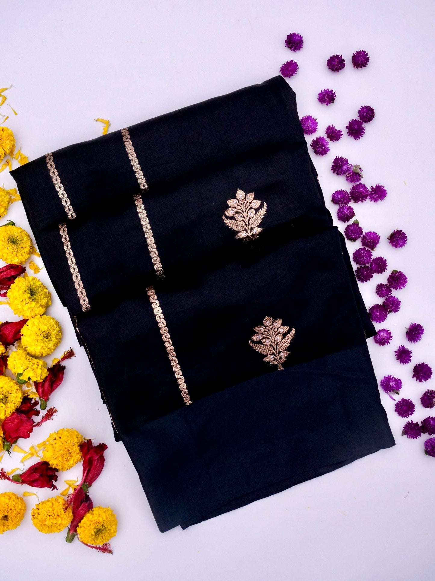 Pure Banarasi Mango Katan Silk Saree - Silk Mark Certified