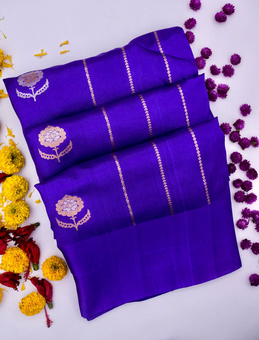 Pure Banarasi Mango Katan Silk Saree - Silk Mark Certified