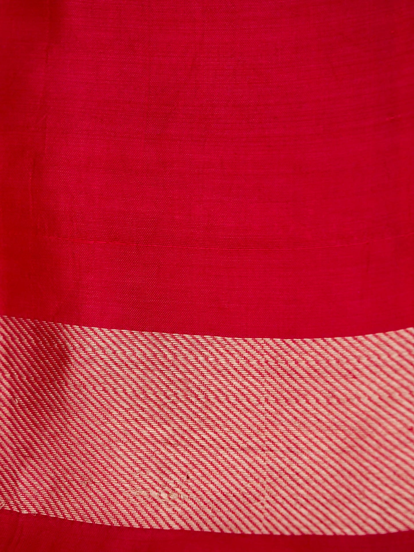 Pure Red Banarasi Mango Katan Silk Saree with Kadhwa Buti Work