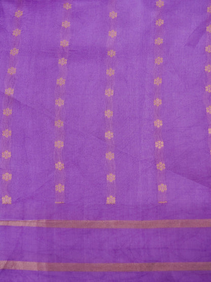 Pure Purple Banarasi Mango Katan Silk Saree with Kadhwa Buti Work