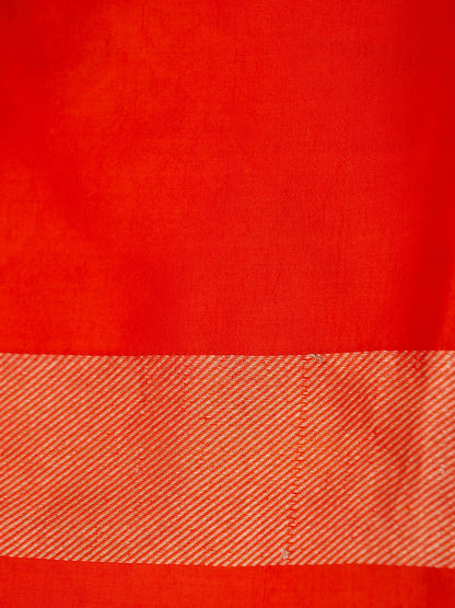 Pure Red Banarasi R Mango Katan Silk Saree with Full Kadhwa Buti Work