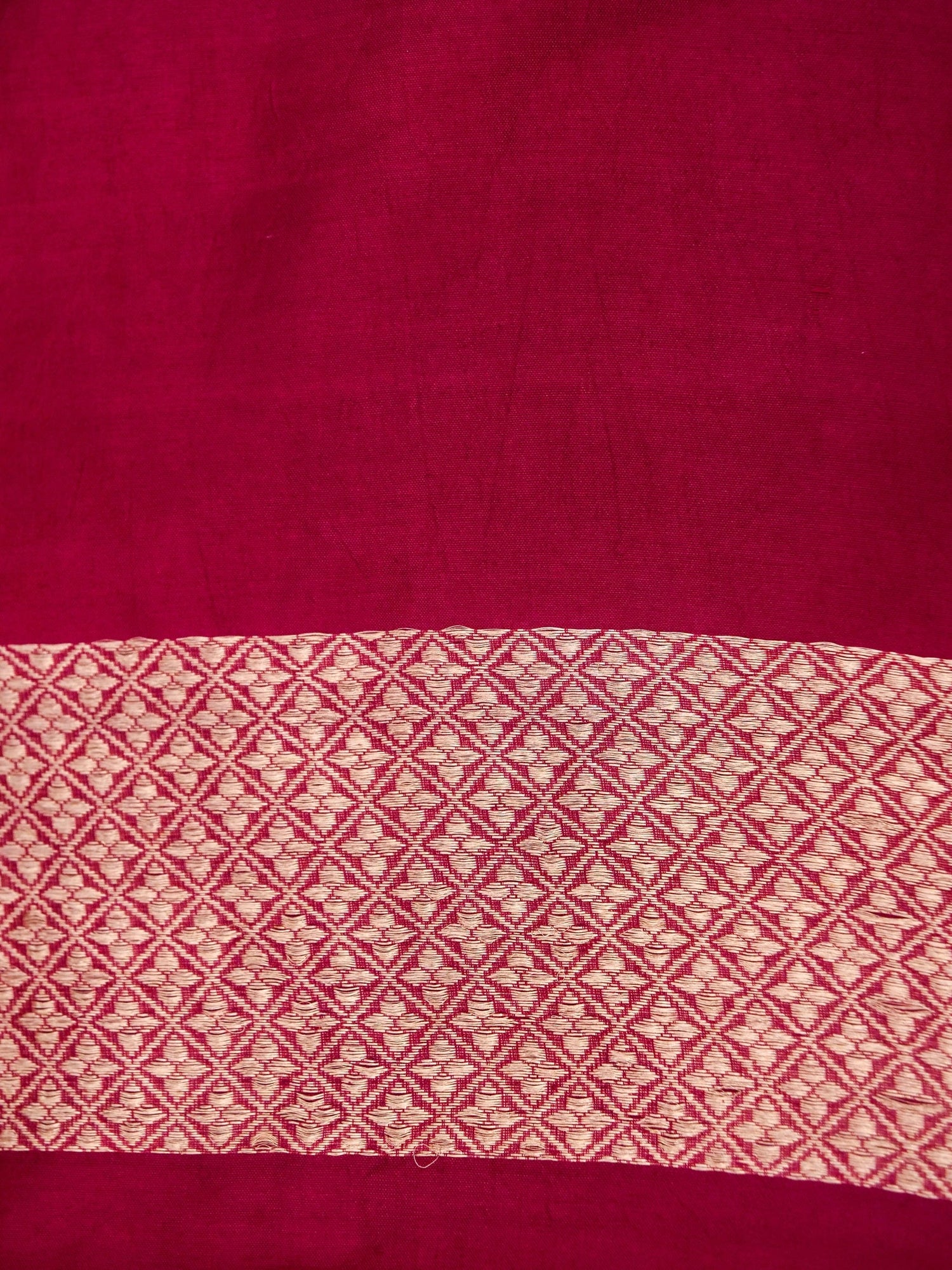 Pure Maroon Banarasi Mango Katan Silk Saree with Kadhwa Buti Work