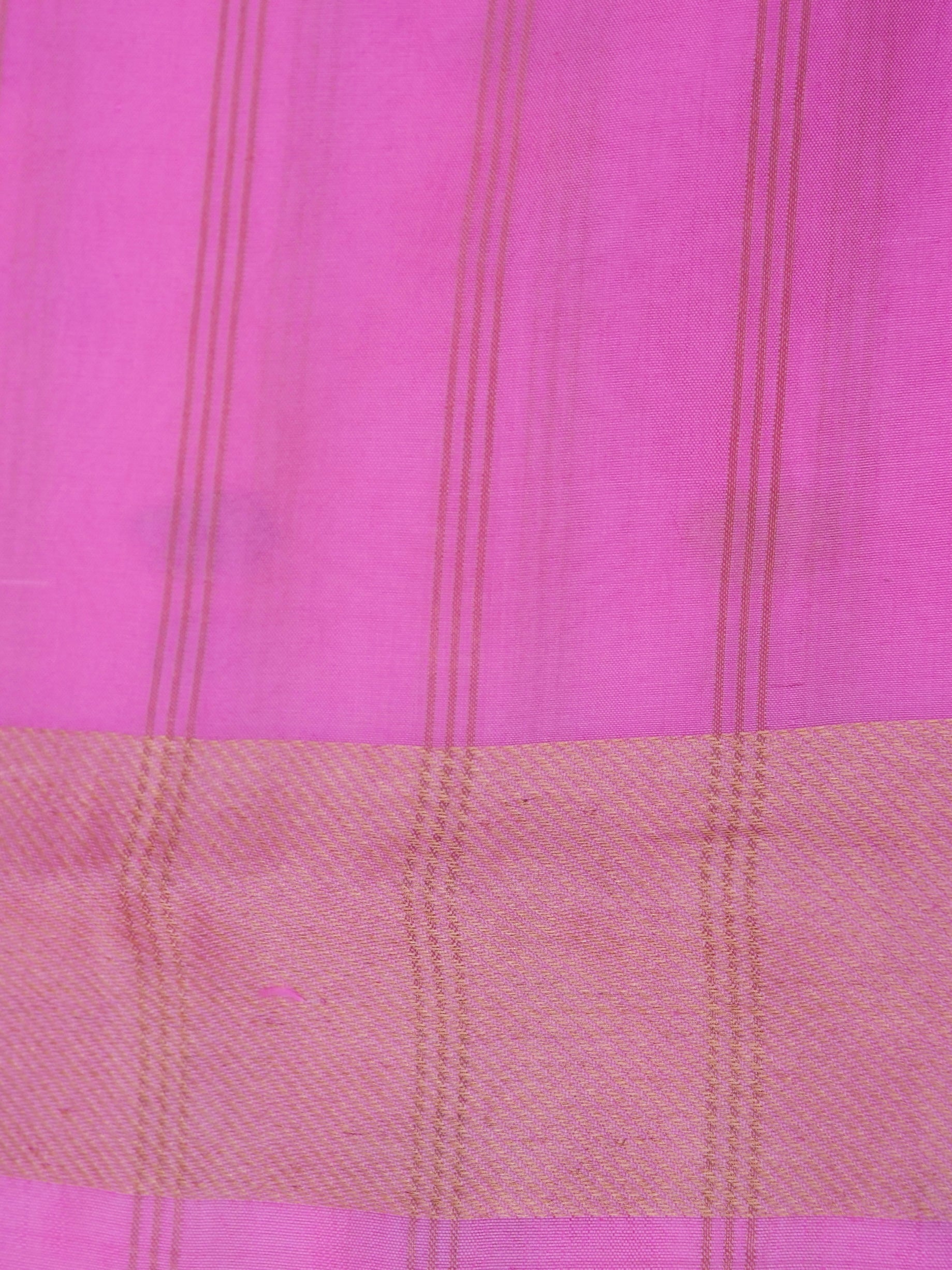 Pure Pink Banarasi Mango Katan Silk Saree with  Kadhwa Buti Work
